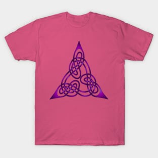 Triangle Knot With Doubled Threads Purple T-Shirt